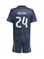 Real Madrid Dean Huijsen #24 Replika Borta Kläder Barn 2025-26 Kortärmad (+ byxor)